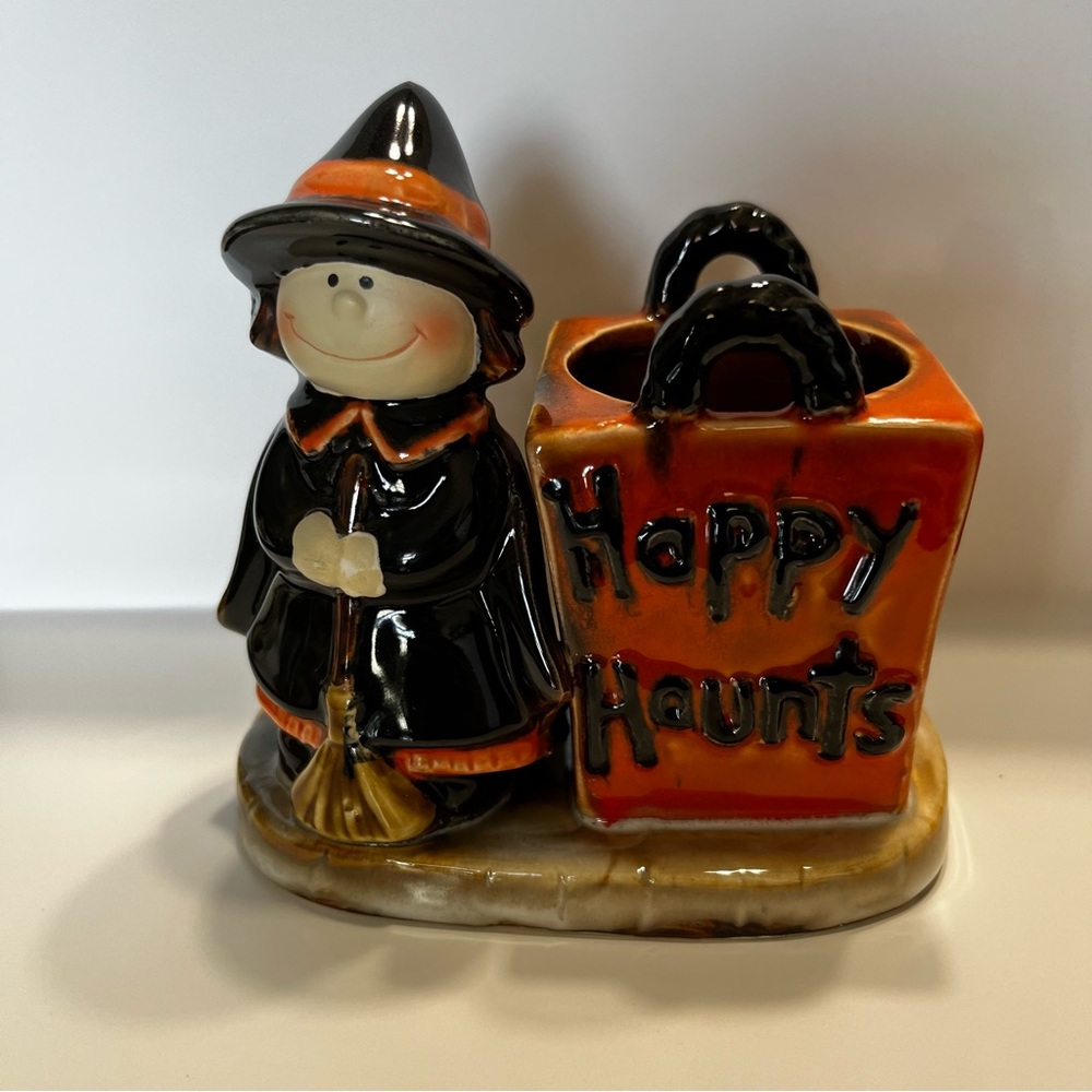 Yankee Candle Witch Treat Bag Happy Haunts Votive Holder Glazed Pottery